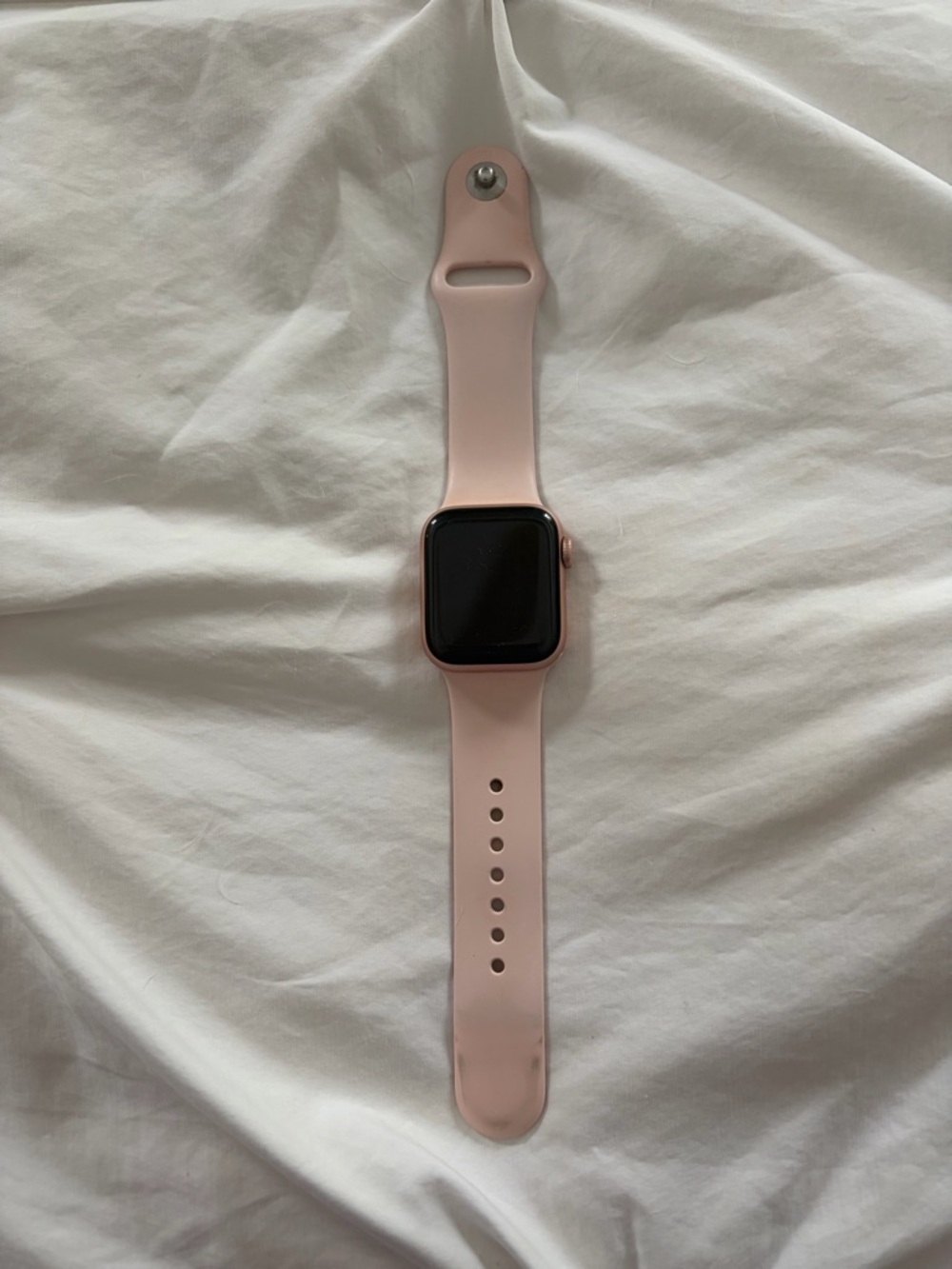 Apple Pink Smartwatch with Soft Silicone Sport Band